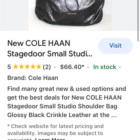 Cole Haan Stage Door black leather small studio satchel - Picture 11 of 16